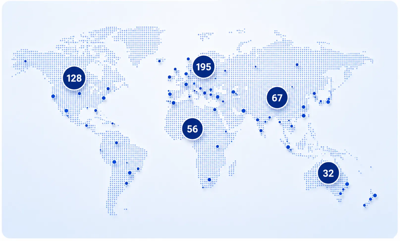 Global network of excellence map